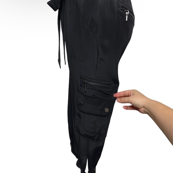 Bebe Black Strapless Cropped Jumpsuit - Picture 6 of 9